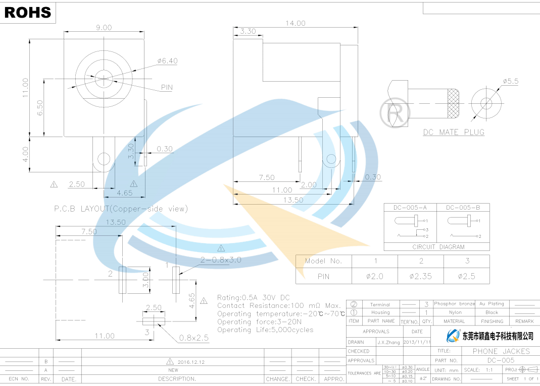 DC-005规格书下载