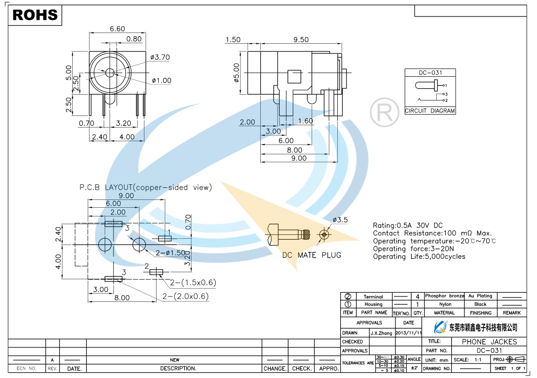 DC-031规格书下载